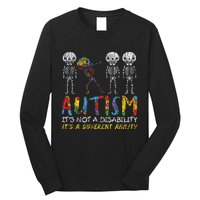 Autism Awerness Skeleton Dabbing Autistic Awareness Long Sleeve Shirt