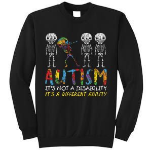 Autism Awerness Skeleton Dabbing Autistic Awareness Sweatshirt