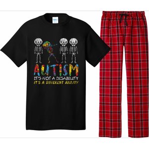 Autism Awerness Skeleton Dabbing Autistic Awareness Pajama Set