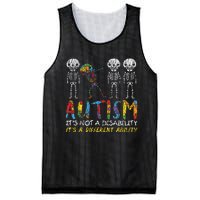 Autism Awerness Skeleton Dabbing Autistic Awareness Mesh Reversible Basketball Jersey Tank