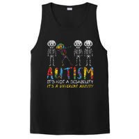 Autism Awerness Skeleton Dabbing Autistic Awareness PosiCharge Competitor Tank