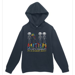 Autism Awerness Skeleton Dabbing Autistic Awareness Urban Pullover Hoodie