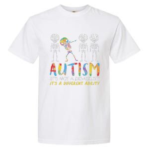 Autism Awerness Skeleton Dabbing Autistic Awareness Garment-Dyed Heavyweight T-Shirt