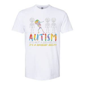 Autism Awerness Skeleton Dabbing Autistic Awareness Softstyle CVC T-Shirt