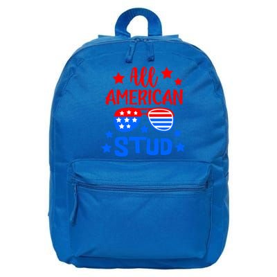 All American Stud 4th Of July Patriotic Great Gift 16 in Basic Backpack