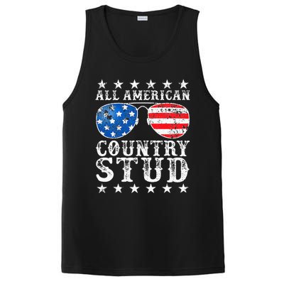 All American Stud Boy Country 4th Of July Usa PosiCharge Competitor Tank