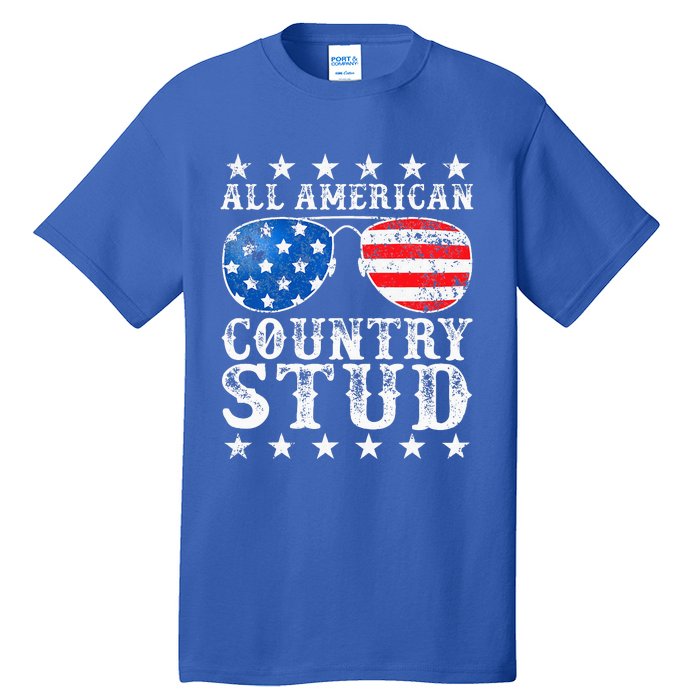 All American Stud Boy Country 4th Of July Usa Tall T-Shirt