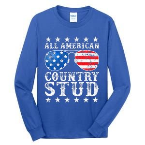 All American Stud Boy Country 4th Of July Usa Tall Long Sleeve T-Shirt