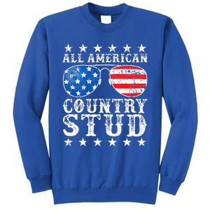 All American Stud Boy Country 4th Of July Usa Tall Sweatshirt