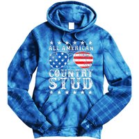 All American Stud Boy Country 4th Of July Usa Tie Dye Hoodie