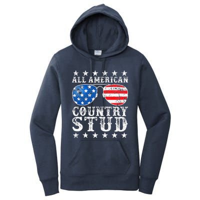 All American Stud Boy Country 4th Of July Usa Women's Pullover Hoodie