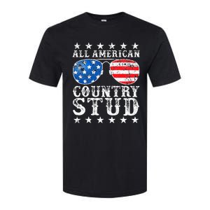 All American Stud Boy Country 4th Of July Usa Softstyle CVC T-Shirt