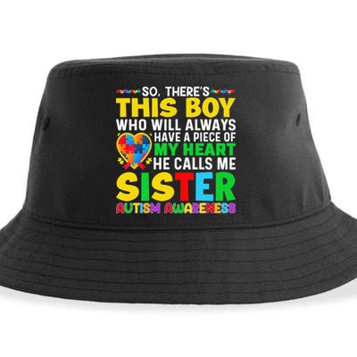 Autism Awareness Support Autistic Brother By Sister Sustainable Bucket Hat