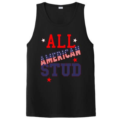 All American Stud Funny Stars Stripes Cool Independence Usa Funny Gift PosiCharge Competitor Tank