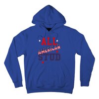 All American Stud Funny Stars Stripes Cool Independence Usa Funny Gift Hoodie