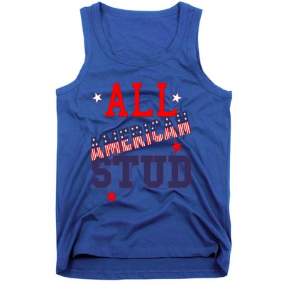 All American Stud Funny Stars Stripes Cool Independence Usa Funny Gift Tank Top