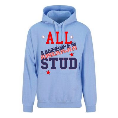 All American Stud Funny Stars Stripes Cool Independence Usa Funny Gift Unisex Surf Hoodie