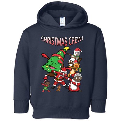 African American Santa Claus Black Christmas Crew Dabbing Toddler Hoodie