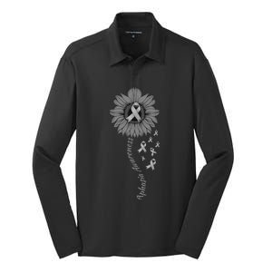 Aphasia Awareness Sunflower Gift Silk Touch Performance Long Sleeve Polo