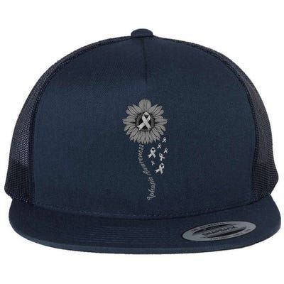 Aphasia Awareness Sunflower Gift Flat Bill Trucker Hat