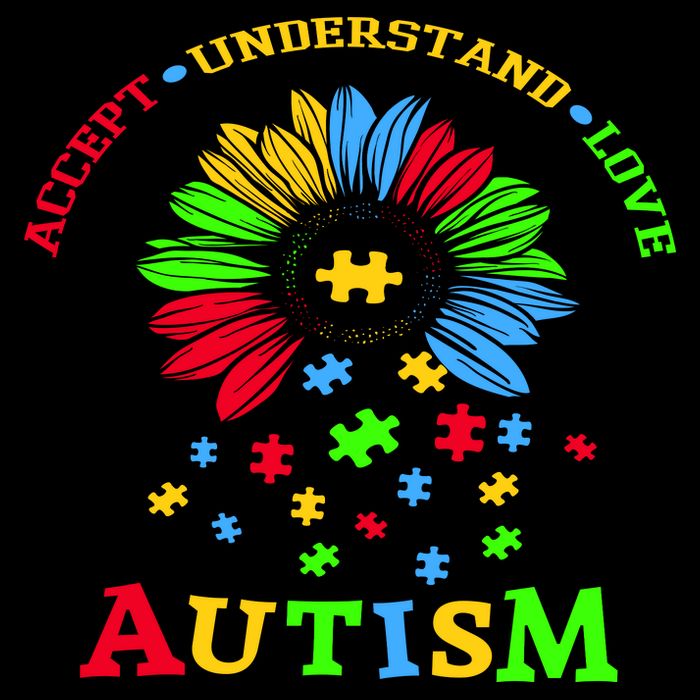 Autism Awareness Sunflower Puzzle Accept Understand Love Impact Tech Backpack