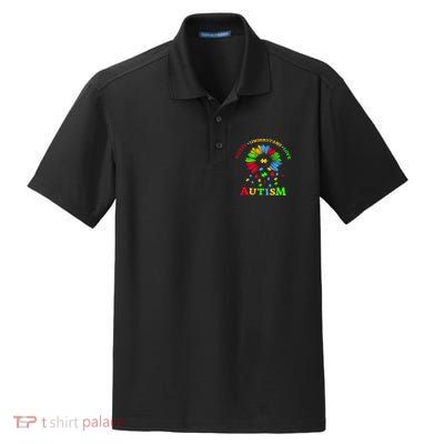 Autism Awareness Sunflower Puzzle Accept Understand Love Dry Zone Grid Polo