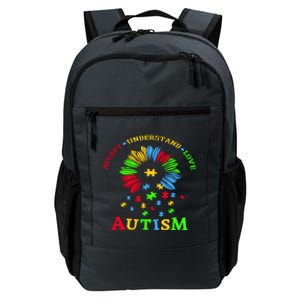 Autism Awareness Sunflower Puzzle Accept Understand Love Daily Commute Backpack