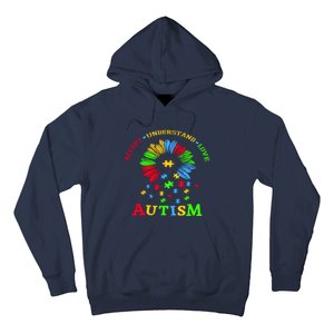 Autism Awareness Sunflower Puzzle Accept Understand Love Hoodie