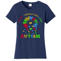 Autism Awareness Sunflower Puzzle Accept Understand Love Women's T-Shirt