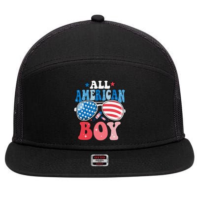 All American Sunglasses 4th of July Family Matching 7 Panel Mesh Trucker Snapback Hat