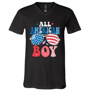 All American Sunglasses 4th of July Family Matching V-Neck T-Shirt