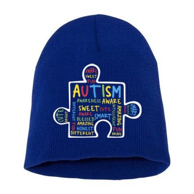 Autism Awareness Shirt Puzzle Piece Wo Tee Gifts for Mom Short Acrylic Beanie