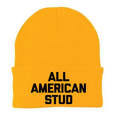 All American Stud Gift Funny Saying Sarcastic Cool Guys Cute Gift Knit Cap Winter Beanie