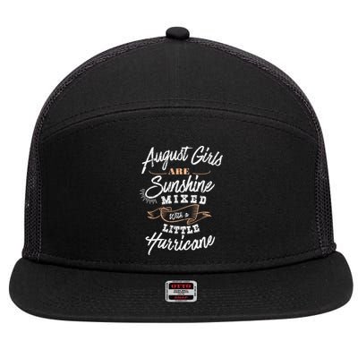 August Are Sunshine Virgo Leo Birthday Birth Month Gift 7 Panel Mesh Trucker Snapback Hat