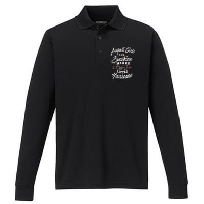 August Are Sunshine Virgo Leo Birthday Birth Month Gift Performance Long Sleeve Polo