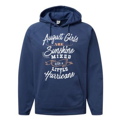 August Are Sunshine Virgo Leo Birthday Birth Month Gift Performance Fleece Hoodie