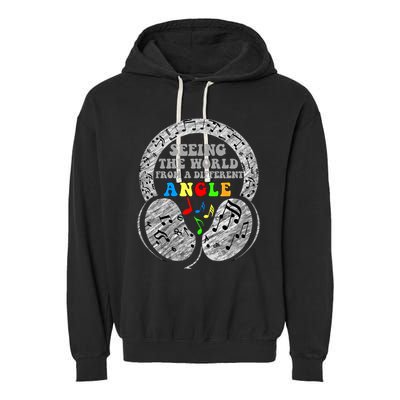 Autism Awareness Seeing The World From A Different Angle Gift Garment-Dyed Fleece Hoodie