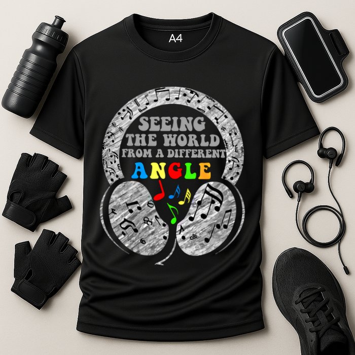Autism Awareness Seeing The World From A Different Angle Gift Performance Shirt