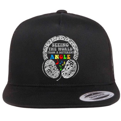 Autism Awareness Seeing The World From A Different Angle Gift Flatbill Hat