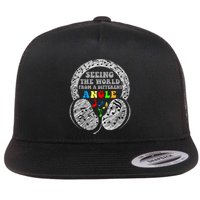 Autism Awareness Seeing The World From A Different Angle Gift Flat Bill Trucker Hat