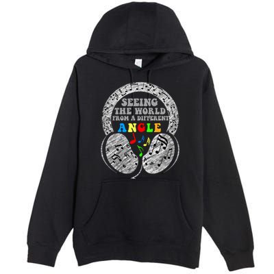 Autism Awareness Seeing The World From A Different Angle Gift Premium Pullover Hoodie