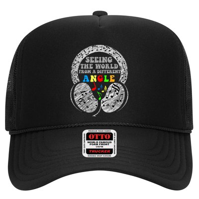 Autism Awareness Seeing The World From A Different Angle Gift Trucker Hat