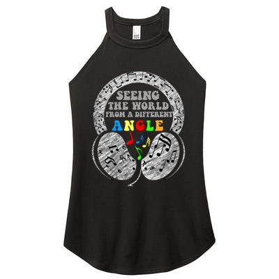 Autism Awareness Seeing The World From A Different Angle Gift Women's Perfect Tri Rocker Tank