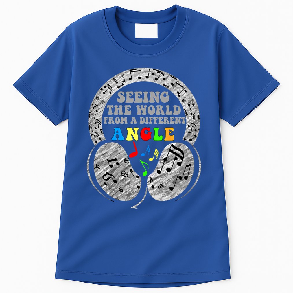 Autism Awareness Seeing The World From A Different Angle Gift Tall T-Shirt