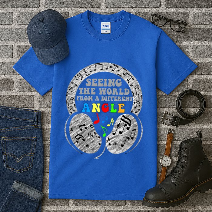 Autism Awareness Seeing The World From A Different Angle Gift Tall T-Shirt