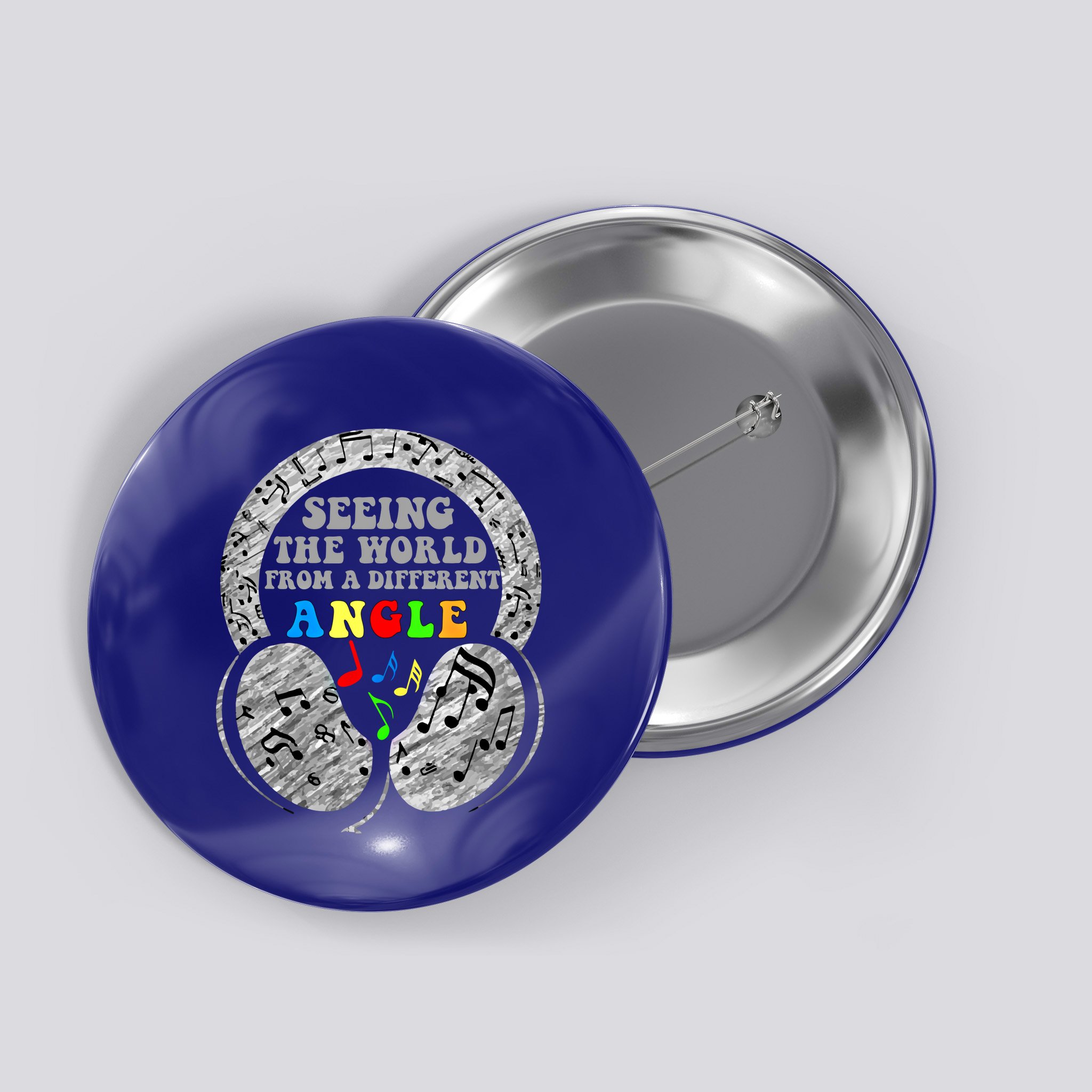 Autism Awareness Seeing The World From A Different Angle Gift Button