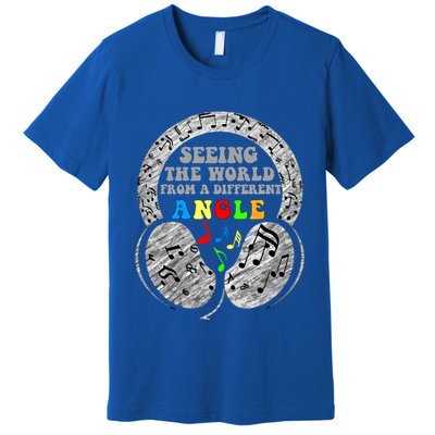 Autism Awareness Seeing The World From A Different Angle Gift Premium T-Shirt