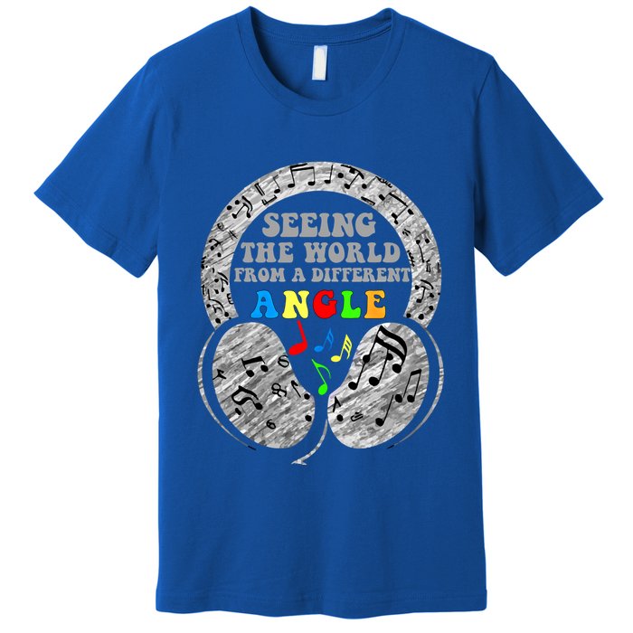 Autism Awareness Seeing The World From A Different Angle Gift Premium T-Shirt