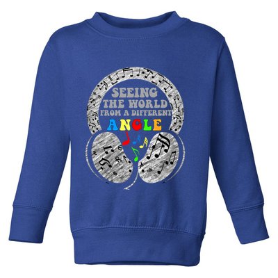 Autism Awareness Seeing The World From A Different Angle Gift Toddler Sweatshirt