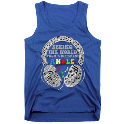 Autism Awareness Seeing The World From A Different Angle Gift Tank Top